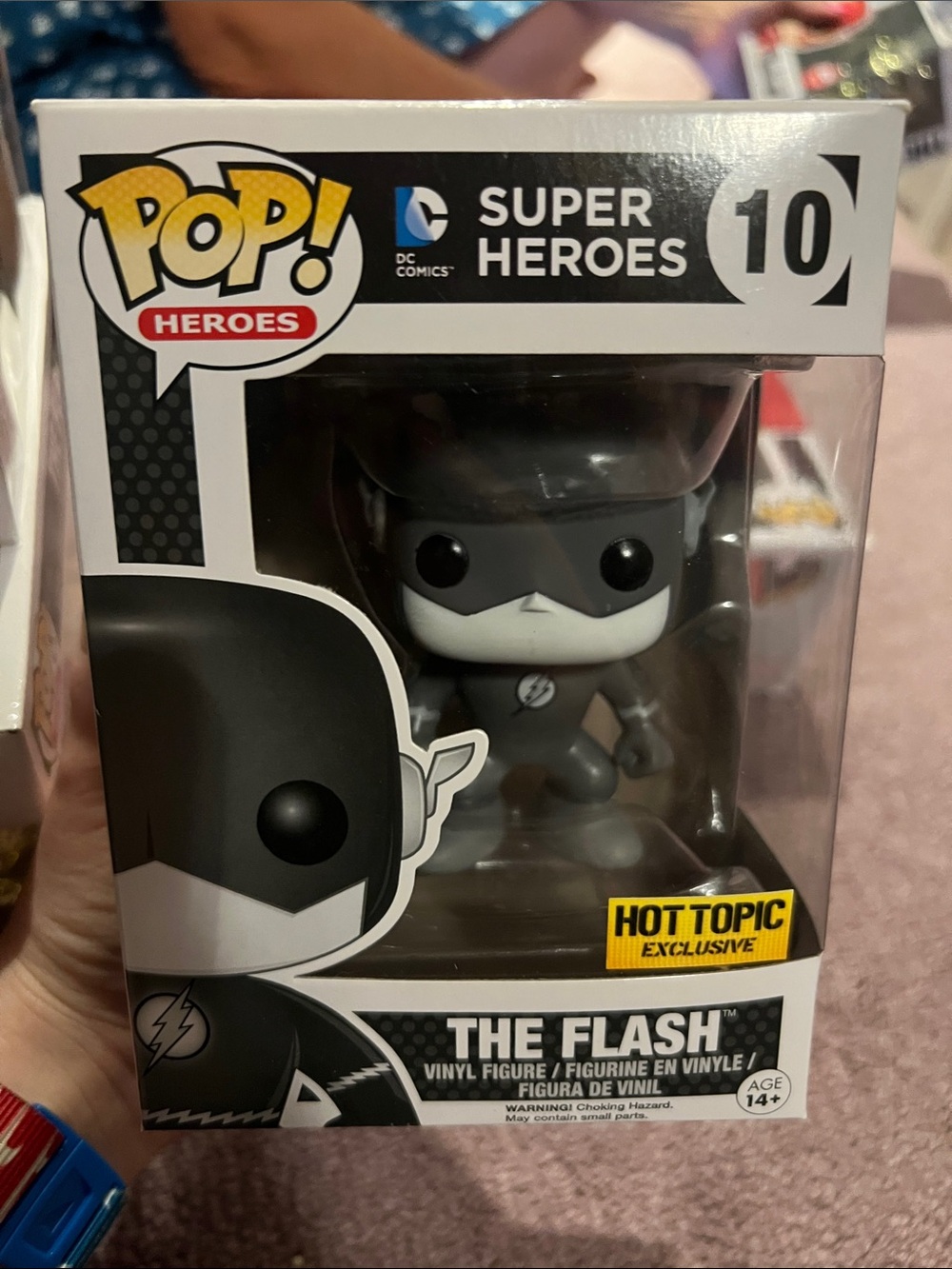Funko Pop! Heroes The Flash Black & White Hot Topic Exclusive